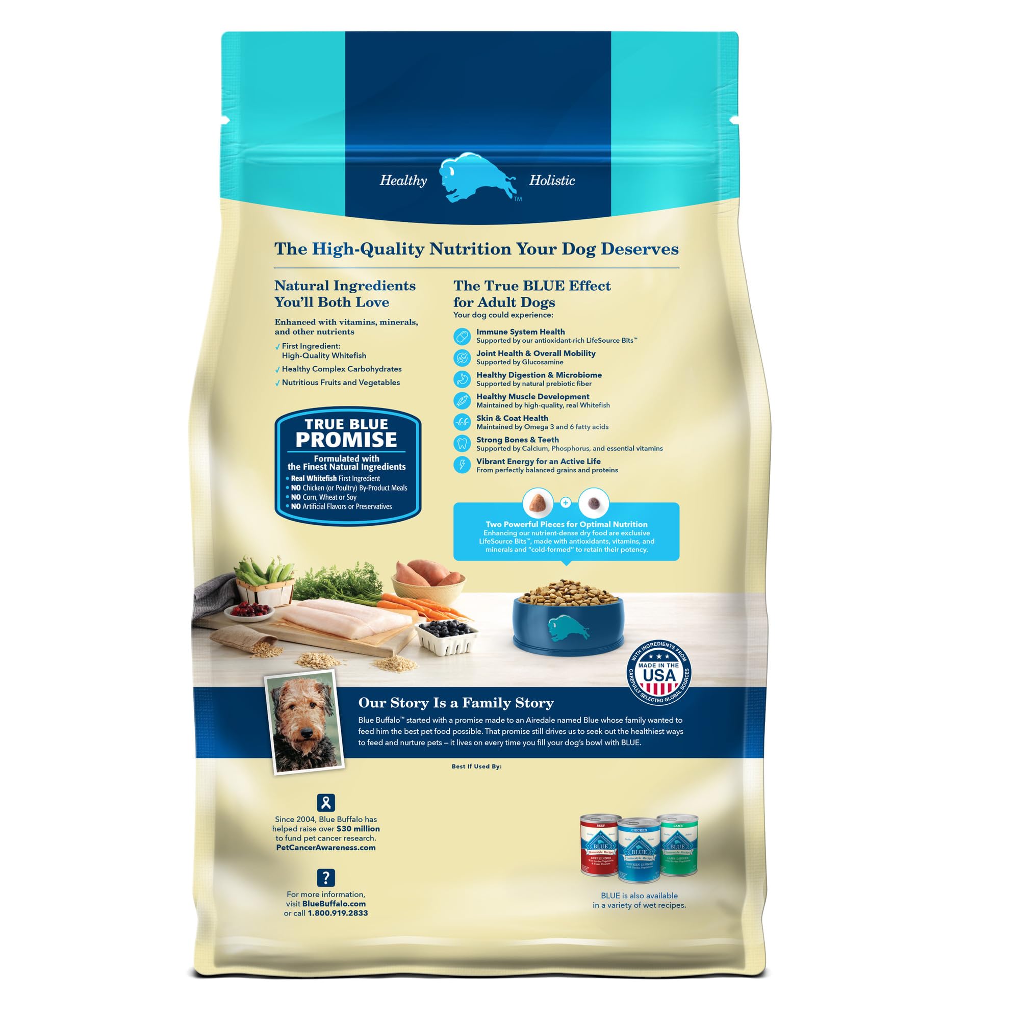 Blue Buffalo Life Protection Formula Adult Dry Dog Food, Helps Build and Maintain Strong Muscles, Made with Natural Ingredients, Chicken & Brown Rice Recipe, 30-lb. Bag