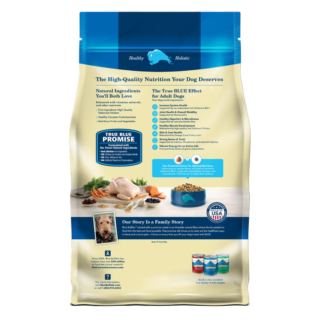Blue Buffalo Life Protection Formula Adult Dry Dog Food, Helps Build and Maintain Strong Muscles, Made with Natural Ingredients, Chicken & Brown Rice Recipe, 30-lb. Bag