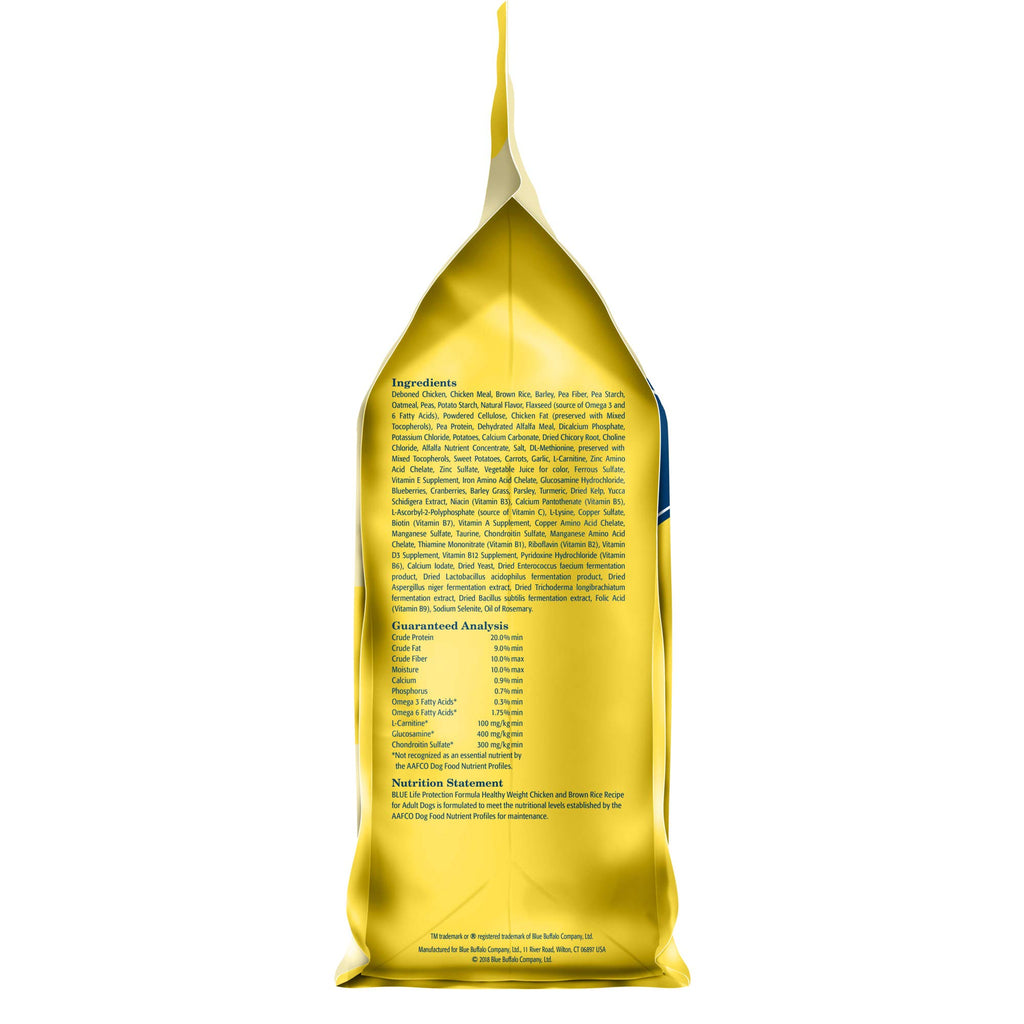 Blue Buffalo Life Protection Formula Adult Dry Dog Food, Helps Build and Maintain Strong Muscles, Made with Natural Ingredients, Chicken & Brown Rice Recipe, 30-lb. Bag