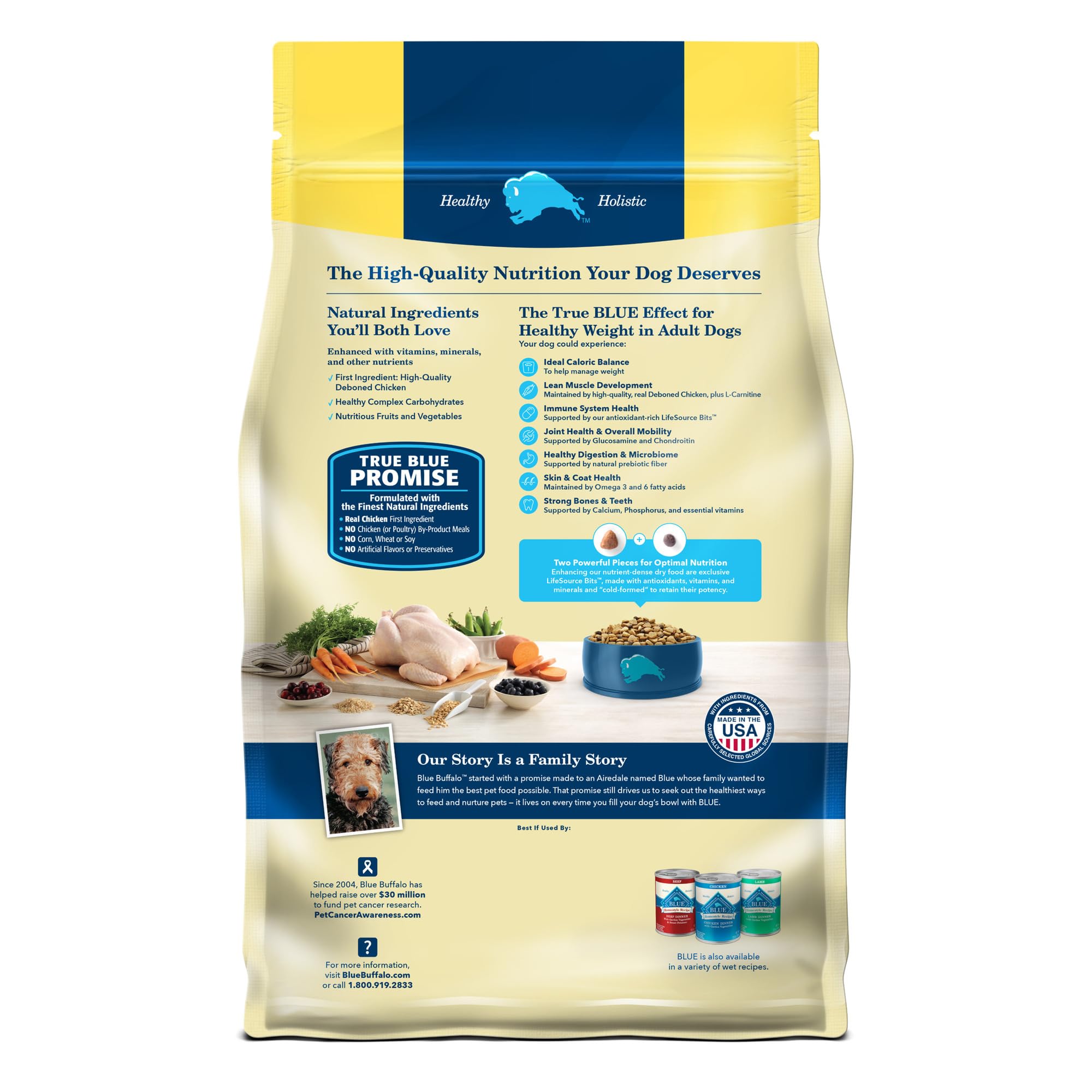 Blue Buffalo Life Protection Formula Adult Dry Dog Food, Helps Build and Maintain Strong Muscles, Made with Natural Ingredients, Chicken & Brown Rice Recipe, 30-lb. Bag