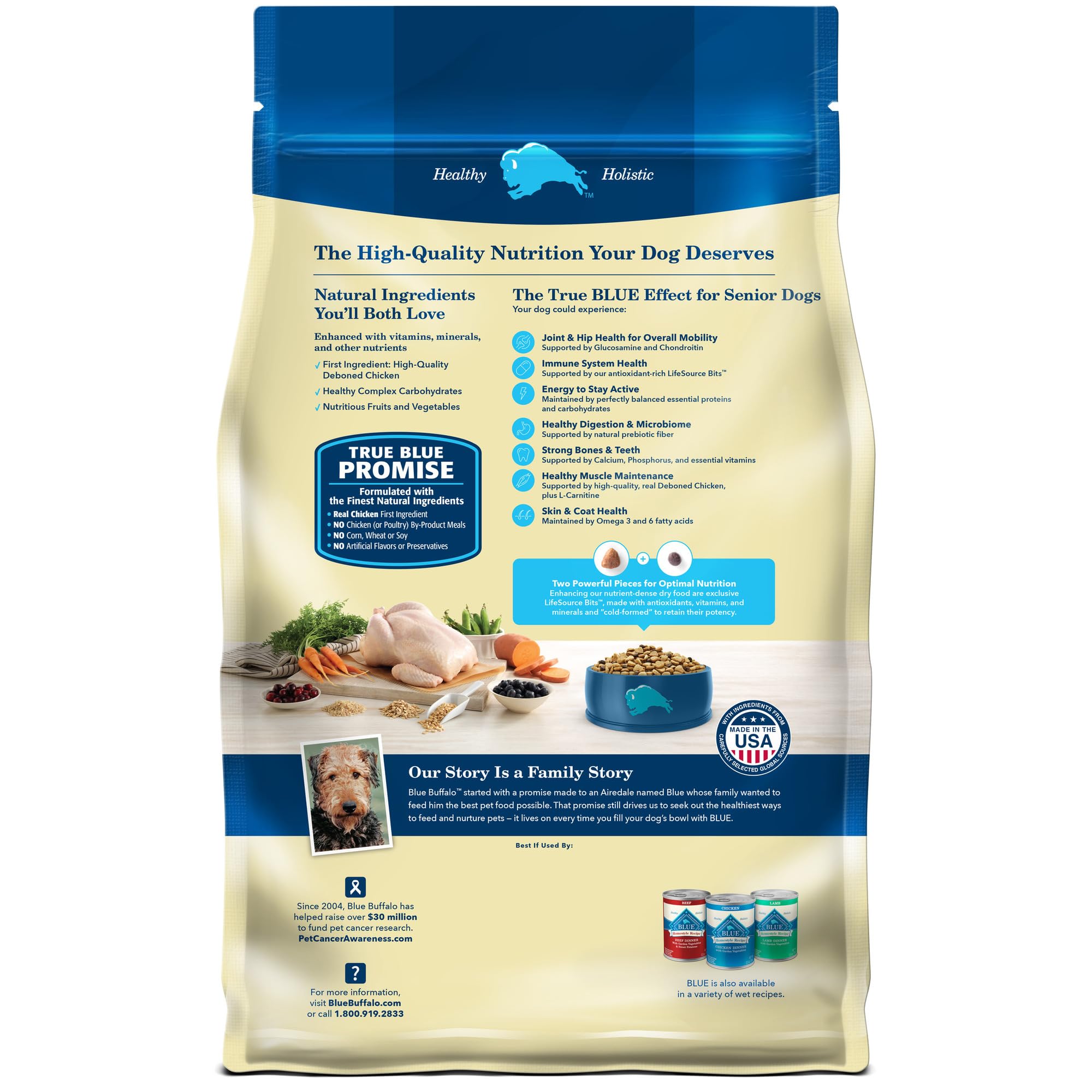Blue Buffalo Life Protection Formula Adult Dry Dog Food, Helps Build and Maintain Strong Muscles, Made with Natural Ingredients, Chicken & Brown Rice Recipe, 30-lb. Bag