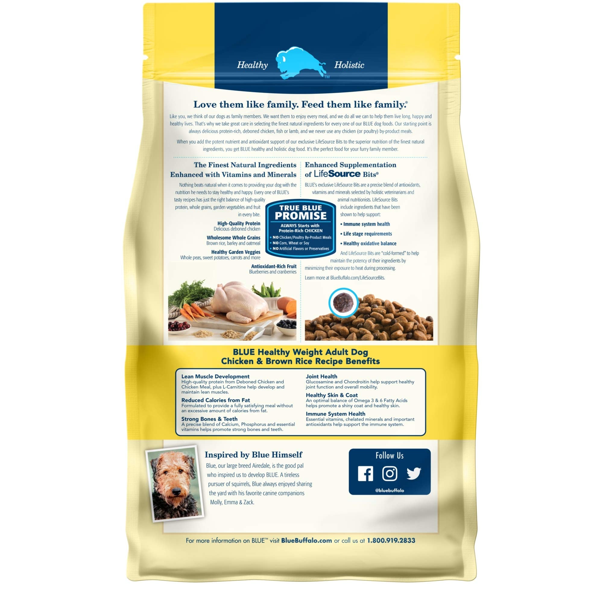 Blue Buffalo Life Protection Formula Adult Dry Dog Food, Helps Build and Maintain Strong Muscles, Made with Natural Ingredients, Chicken & Brown Rice Recipe, 30-lb. Bag
